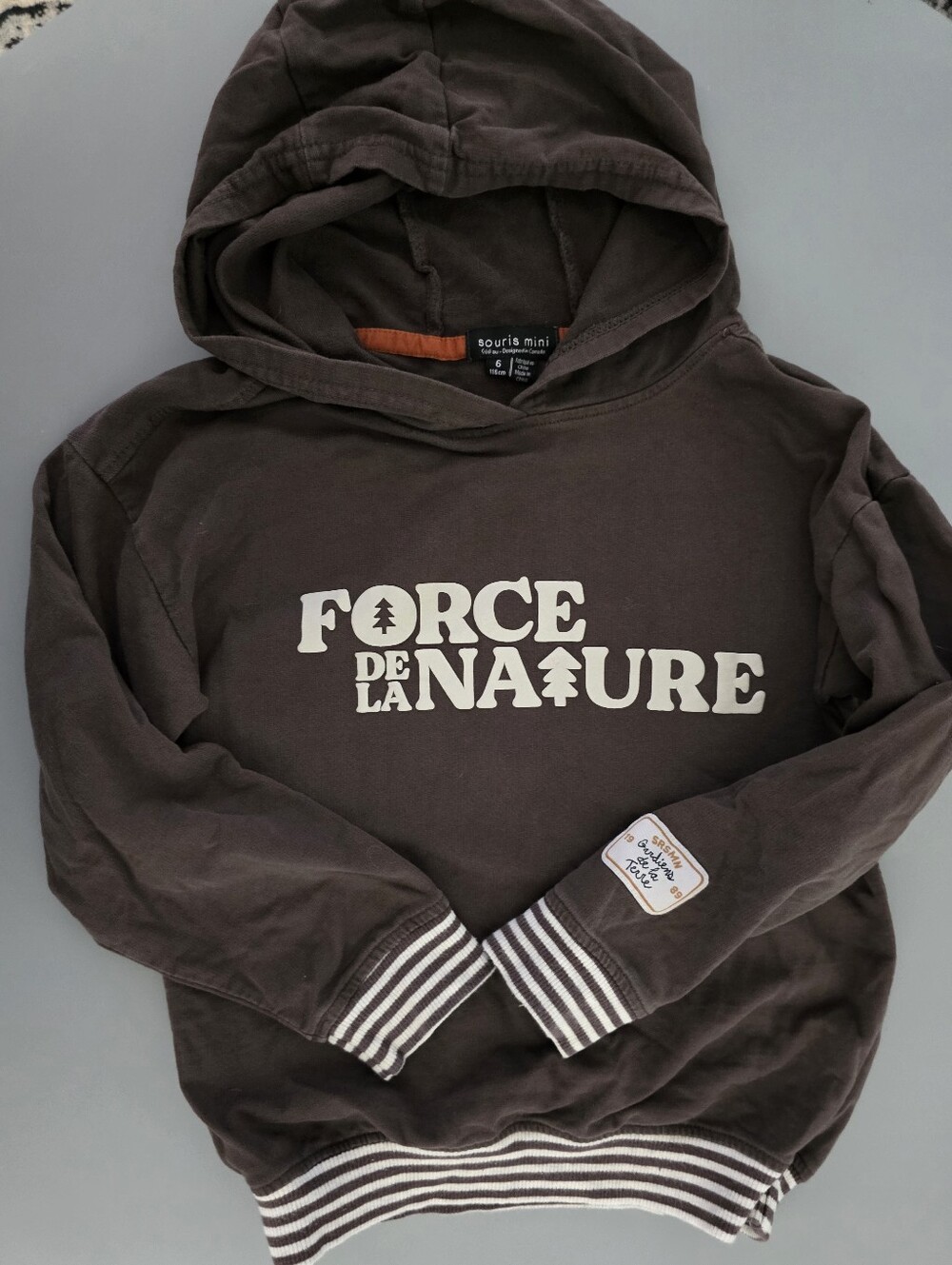 Souris Mini Kids' Brown 'Force de la Nature' Hoodie